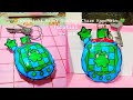 🐸 Tamagotchi Paper Squishy Charm Keychain Tutorial 🍥💚ミ●﹏☉ミ