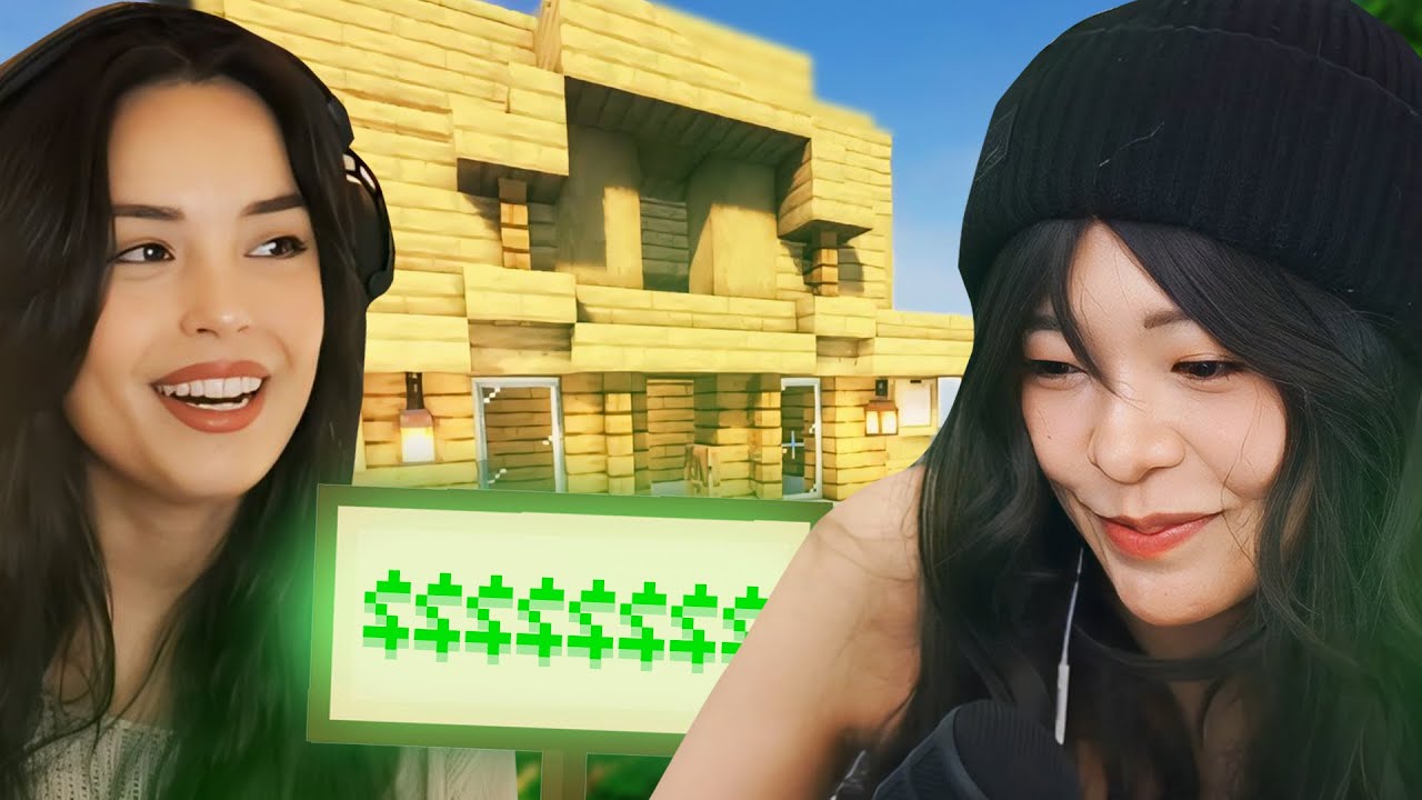 Я построил для Рэй особняк за 5 миллионов долларов! — MINECRAFT FAMSMP DAY 4 ft. Sykkuno, Janet и...