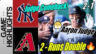 Yankees vs D-backs [Highlights Today] Aaron Judge 2 - Runs Double | MLB Highlights