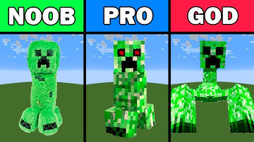 NOOB VS PRO VS HACKER Minecraft Pixel Art - Creeper