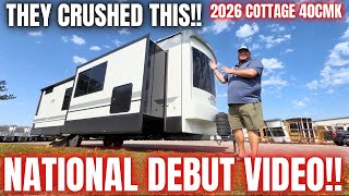 NATIONAL DEBUT!!! 2026 Cedar Creek Cottage 40CMK | Front Kitchen Destination RV!