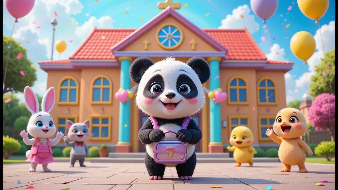 Panda Goes To School | Fun Learning Song for Kids | Sing Along With ...