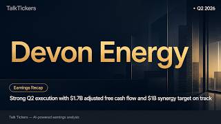 Devon Energy Q2 2026 Earnings: $1.7B Cash Flow & Tech-Driven Growth