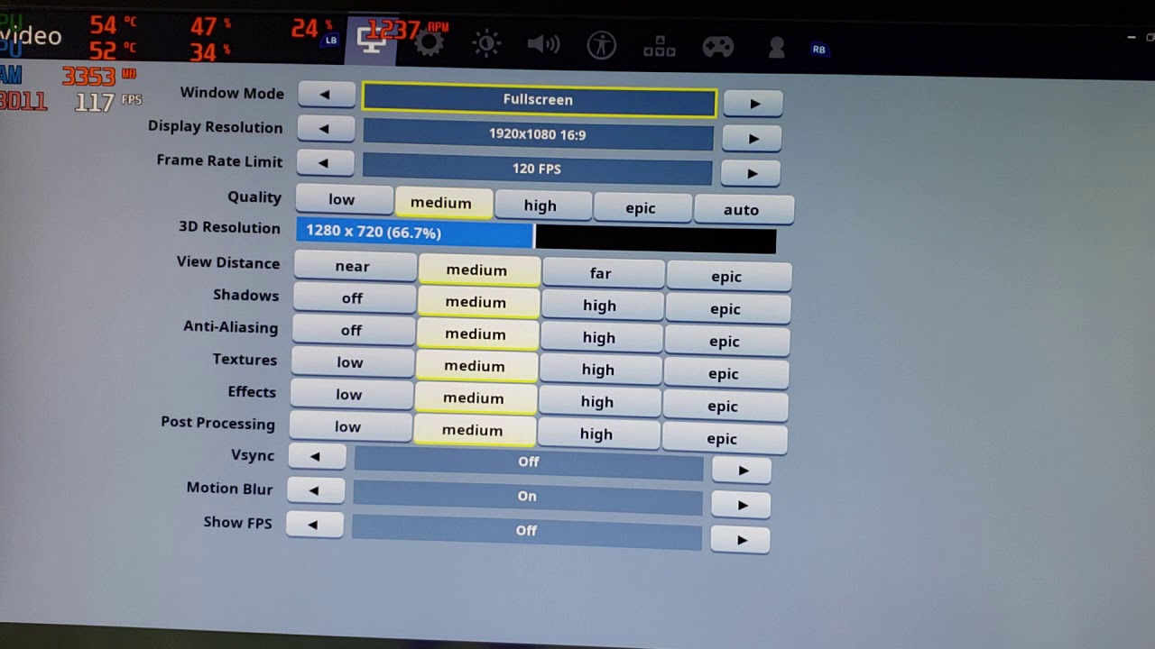Fortnite Radeon HD 8870 2gb DDR5 FPS test full HD