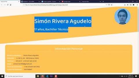 Tutorial | Hoja de Vida con HTML Y CSS - Segunda Parte