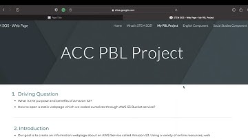 AWS_ACC STEM SOS PBL LEVEL 2 PROJECT