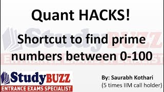 Quant HACKS Trick to find prime numbers between 0100 (Episode 2)