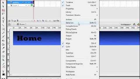 How to create a navagation bar for your website with Adobe Flash CS3