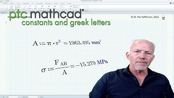 PTC Mathcad - Using constants and Greek letters