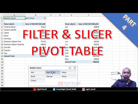 Video: Bagaimana Anda mengaktifkan filter pada tabel pivot?