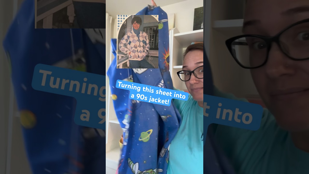 Last minute D23 project! Making a jacket from sheets ✨😂 