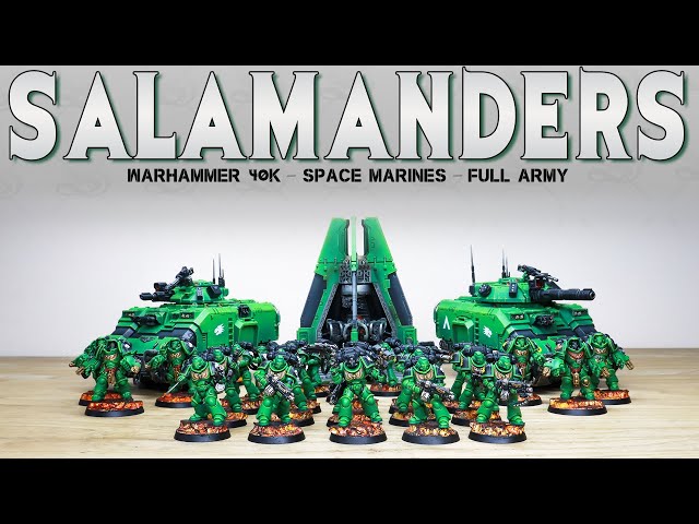 Warhammer 40k Painted Salamanders Indomitus Judiciar, new 9th edition