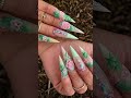 Mint garden 3d rose nails  #nails #nailart  #shorts   #Luxepressco