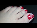 DIY Festive Bling Pedicure: Toe Nail Art Tutorial- Holiday Nails | Rose Pearl