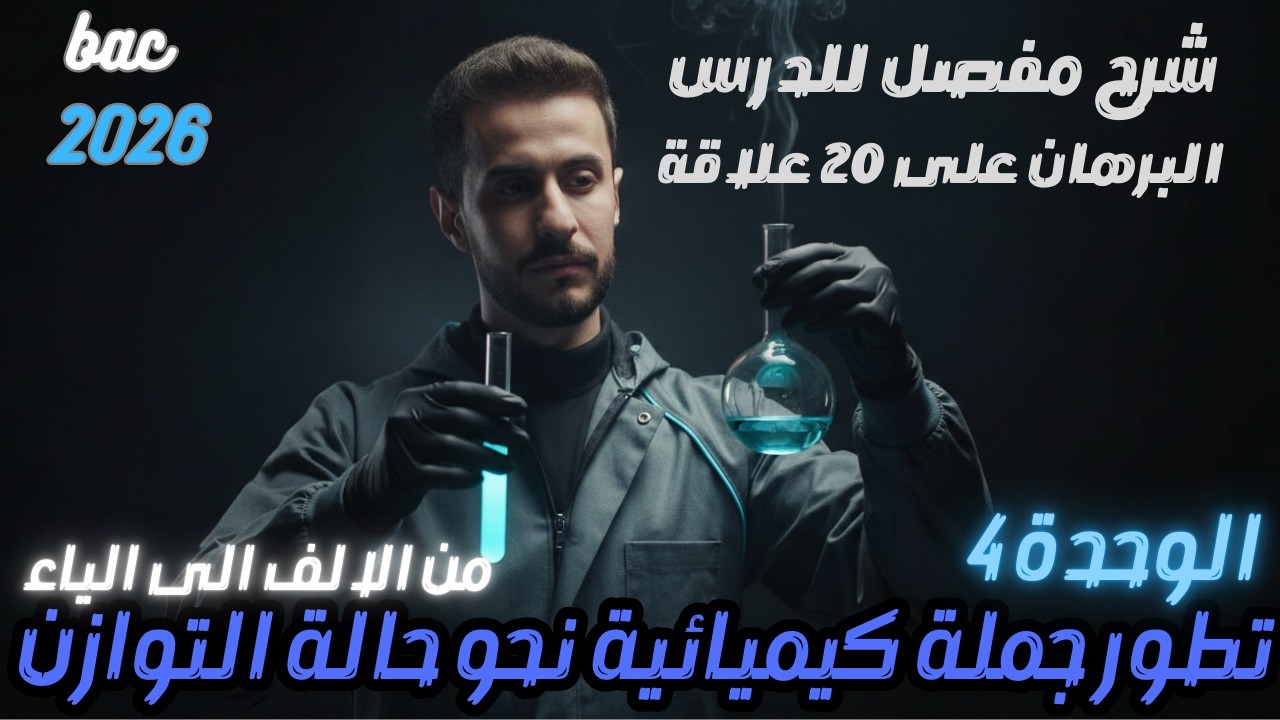 درس تطور جملة كيميائية نحو حالة التوازن من الالف الئ الياء شرح بالدارجة