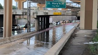 Lower level of I-35 closed due to flooding after storms in San Antonio