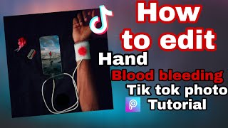 How to Edit tik tok hand blood bleeding photo screenshot 2