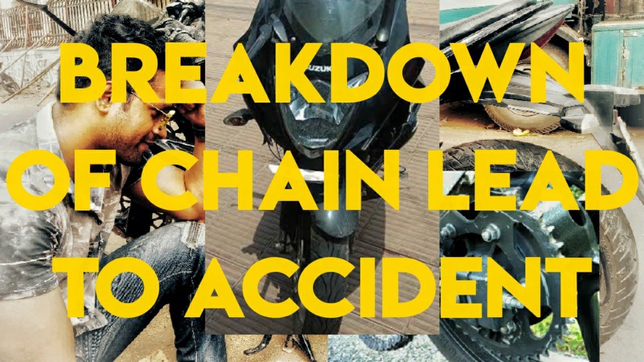 bike chain repair kit Suzuki gixxersf chain breakdown accident hote hote Bach gaya🤕 YouTube