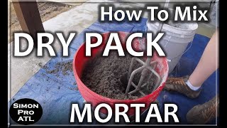 DIY - DRY PACK - How To Mix Mortar For Pre-slope and Shower Pan - Tutorial