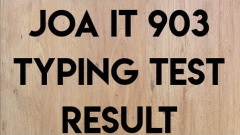 hpssc Junior Office Assistant (IT)  Post Code: 903 typing test result 2022 | joa it 903 | joa it 939