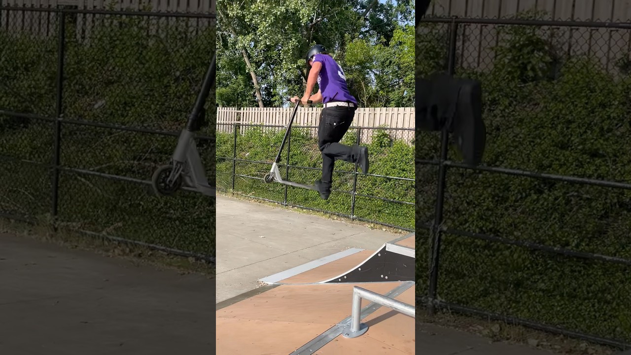 INSANE LEDGE COMBO ON SCOOTER! (RAW CLIP)