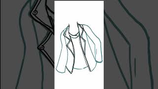 Drawing a leather jacket