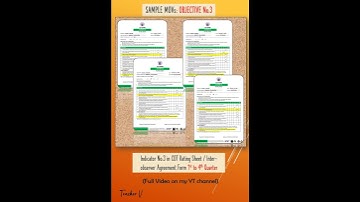 Sample MOVs for RPMS Classroom Observable Indicator 2023-2024