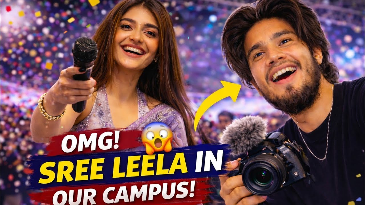 OMG! Sree Leela Came to Our Campus 😱 | Traditional Day Vlogs @Sreeleela-m7n