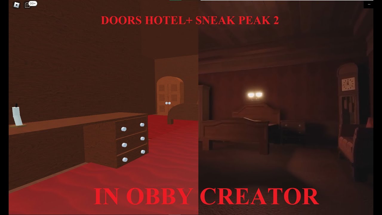 So i remade the DOORS HOTEL+ SNEAK PEAK 2 in Obby Creator... YouTube