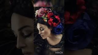 Embroidery brooch portrait of Monica Bellucci. Hobby. Creation