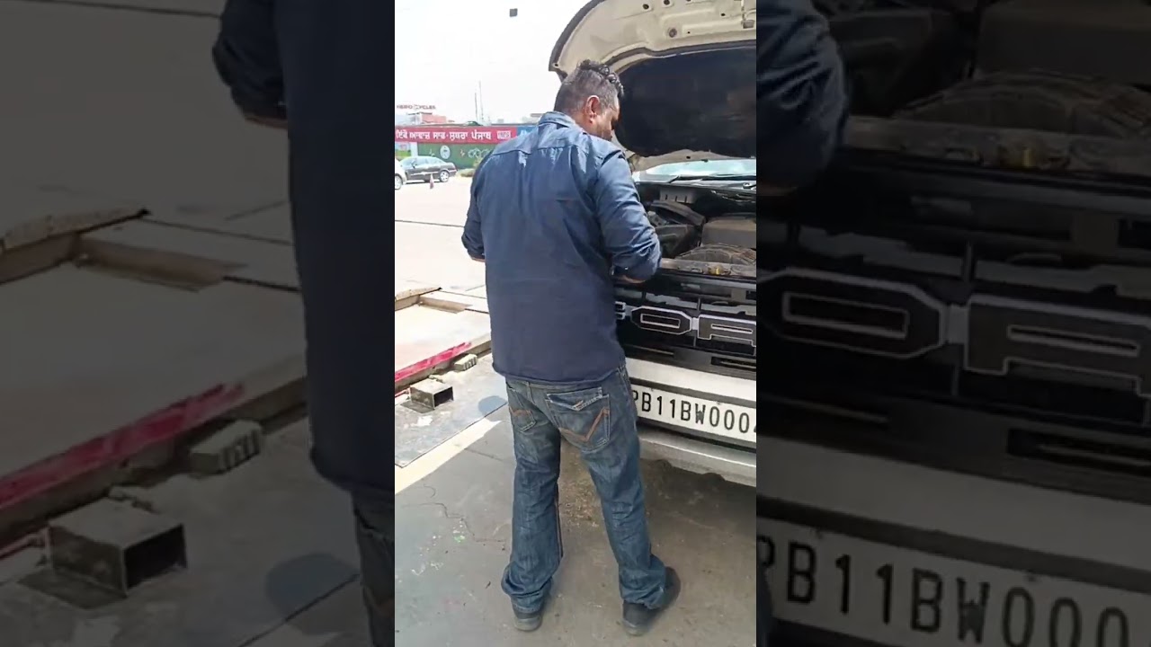 wait for end 😱😱 car Ford Endeavour front grill with light install