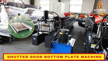 Shutter Door Plate Roll Forming Machine / Roll Up Door Bottom Strips Making Machine