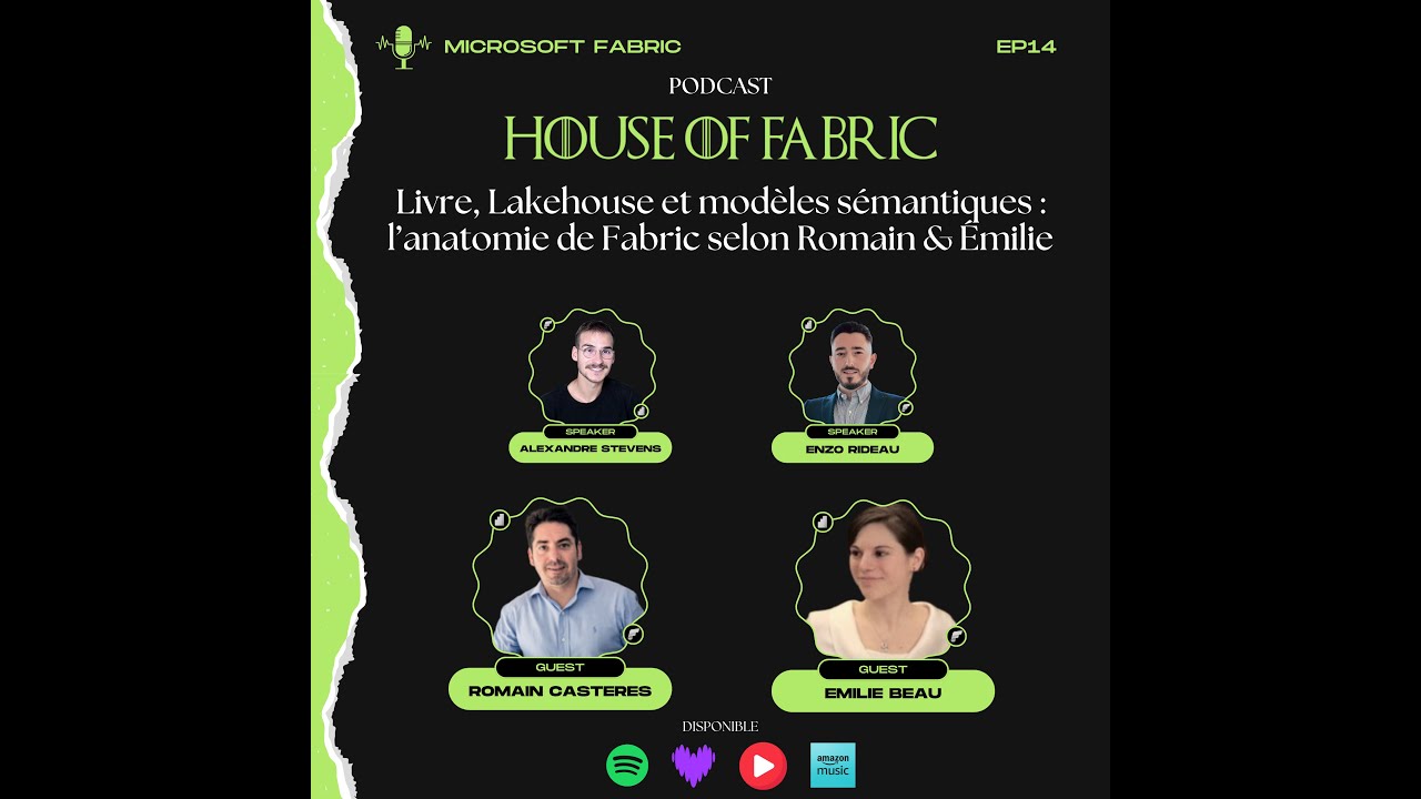 EP14 - Livre, Lakehouse et modèles sémantiques : l’anatomie de Fabric selon Romain & Émilie