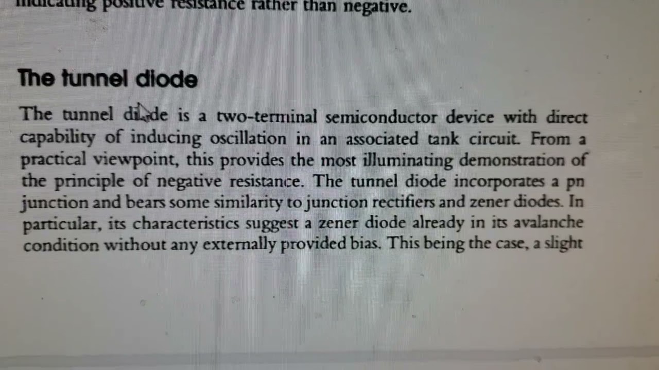 Concerning Negative Resistance and LC Tank Circuits