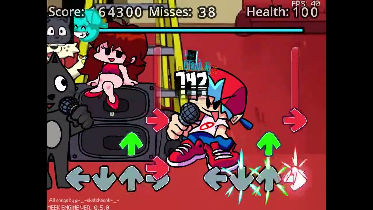 FNF vs Glowbook part 3 (Curious cat week new ver!!) + freeplay