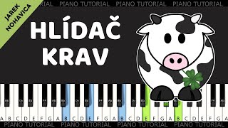Jaromír Nohavica - Hlídač krav (piano tutorial /jak hrát)