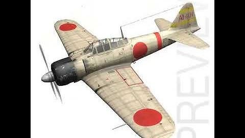 3D Model of Mitsubishi A6M2 Zero - Carrier Akagi Review