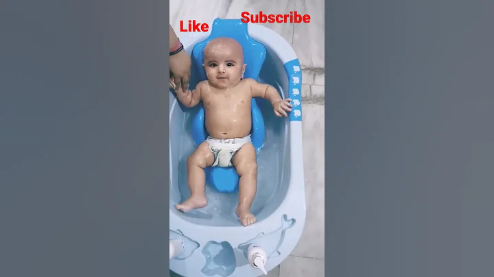 Cute Baby Bathing video | #shorts #bathing #baby #funnyvideo
