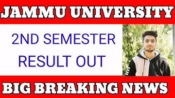 2nd semester result out jammuuniversity