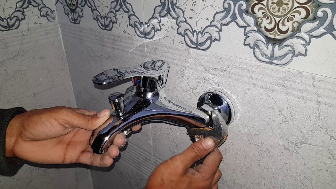 A New shower mixer fitting in the bathroom YouTube
