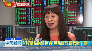 20181012中天新聞　開低反彈　台股由綠翻紅　暫站回9900點
