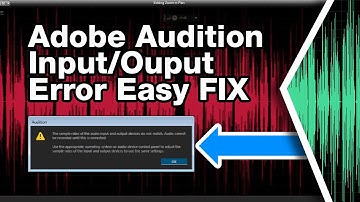 Adobe Audition CS6 CC Error Fix (input and output sample rates do not match error)