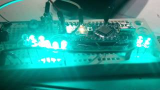 Arduino driving 8 random LEDs