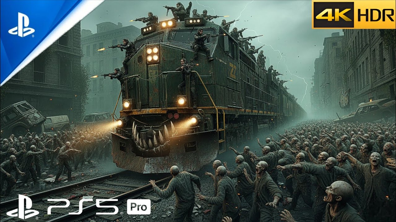 ZOMBIE APOCALYPSE IN USA TRAIN YARD (PS5 PRO) Realistic Ultra Graphics Gameplay [4K 60FPS HDR]
