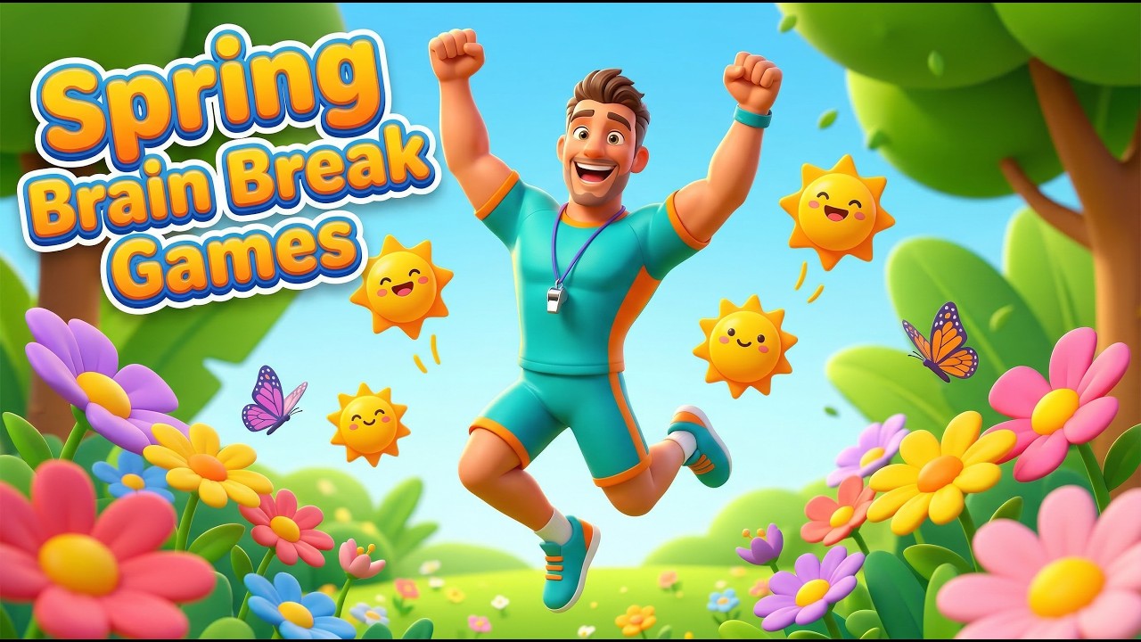 Spring Brain Buster Spring Brain Break Games — 10 Minutes of Fun - YouTube