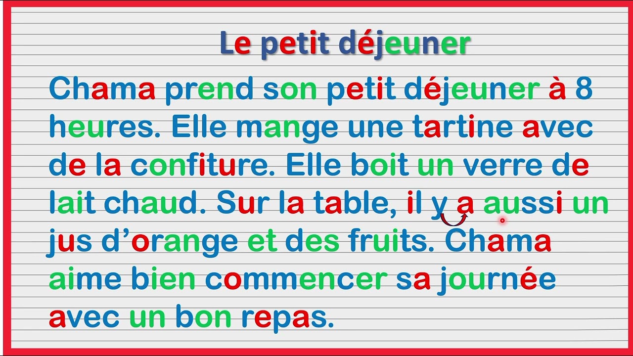 نصوص مبسطة جدا من أجل تعلم اللغة الفرنسية 🇫🇷🇫🇷