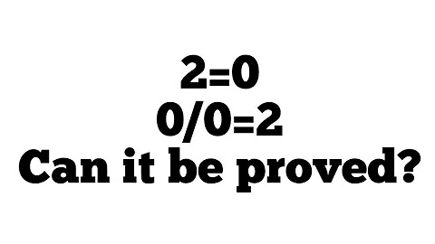 2=0 & 0/0=2 can it be proved ⚡"Prove"2=0 Using Square Roots."Prove"0/0=2 Can You Find The Mistake?😊