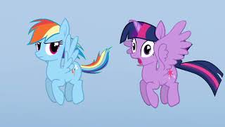 Twilight And Rainbow Dash Fly To Parvernia