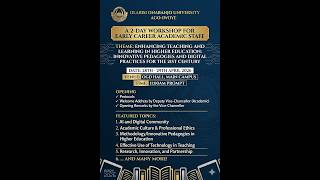 Famous A 2-DAY WORKSHOP FOR EARLY CAREER ACADEMIC STAFF Net Worth