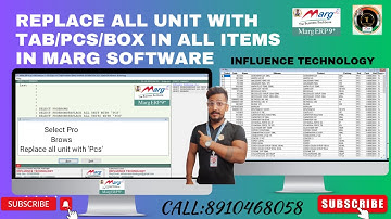 Replace all Unit with TAB/PCS/BOX all items in Marg Software